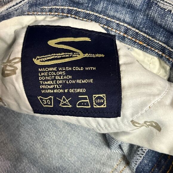 VNT Y2K 7Seven For All Mankind Light Colored Faded Low Rise Jean Size 30 - Picture 6 of 7